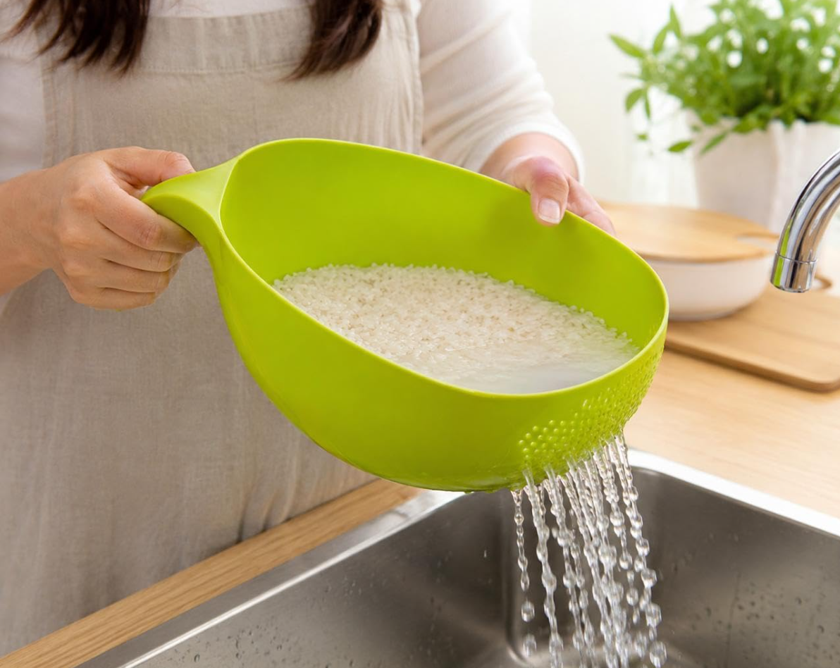 Multipurpose Rice Washing Bowl & Vegetable Strainer for Kitchen