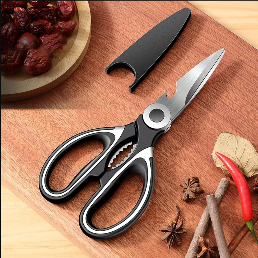 Multipurpose Stainless Steel Kitchen Scissors with Cover