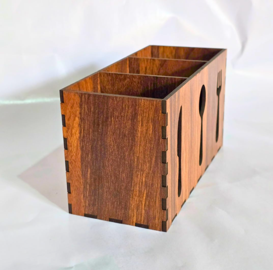 Premium Wooden Spoon Stand & Cutlery Holder for Dining Table