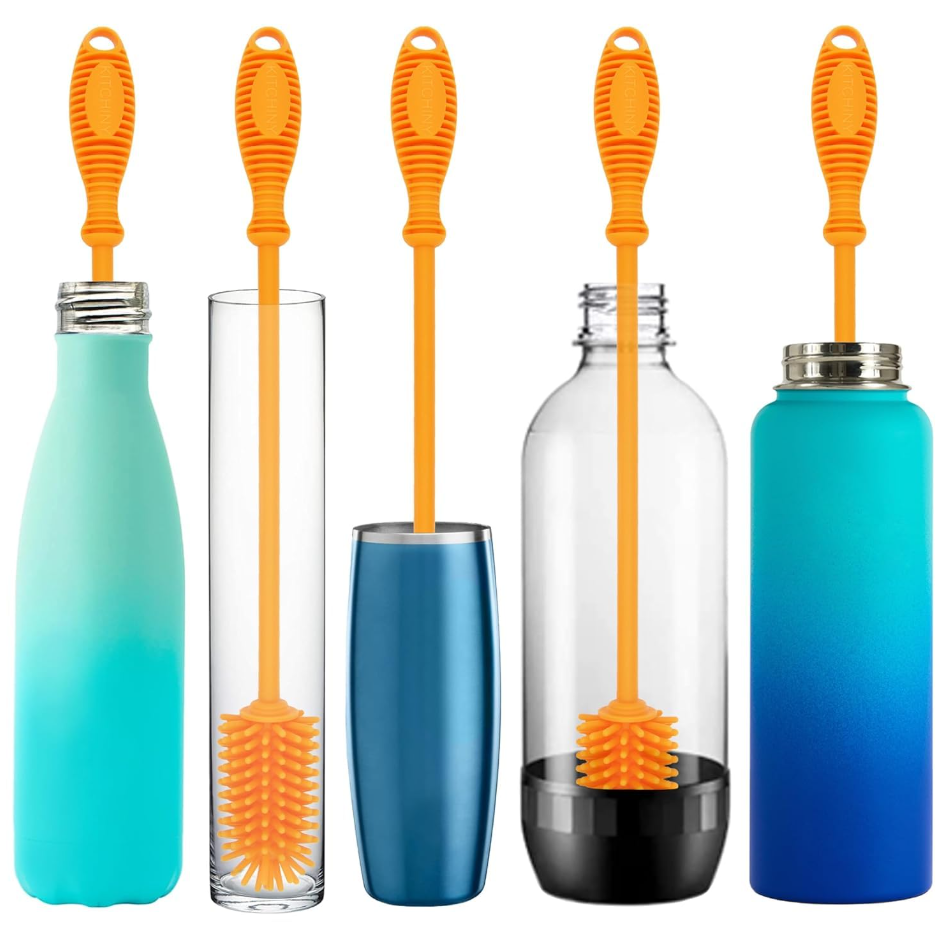 Long Handle Silicone Bottle & Cup Cleaning Brush (Pack of 2)