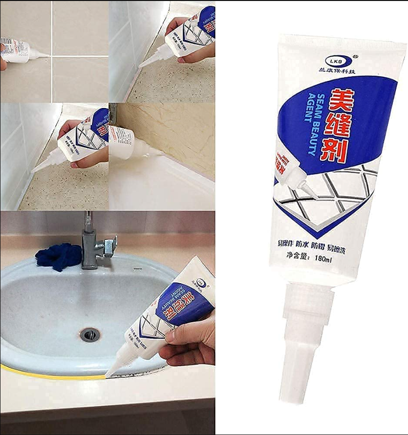 Waterproof White Tile Gap Filler & Crack Sealant (180ml)