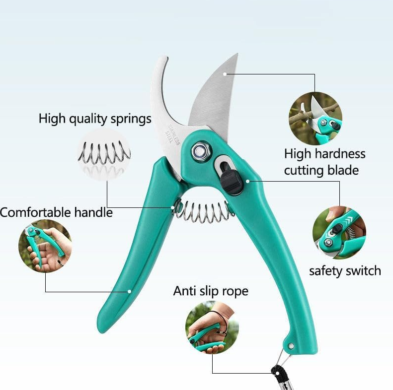 Heavy-Duty Garden Hand Pruner & Plant Cutter Tool