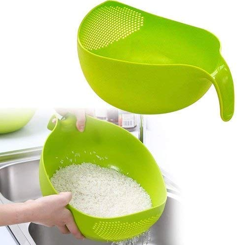 Multipurpose Rice Washing Bowl & Vegetable Strainer for Kitchen