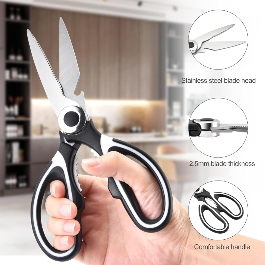 Multipurpose Stainless Steel Kitchen Scissors with Cover