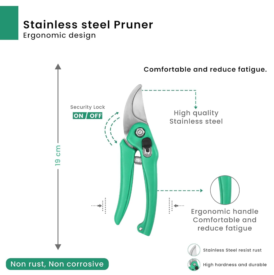 Heavy-Duty Garden Hand Pruner & Plant Cutter Tool