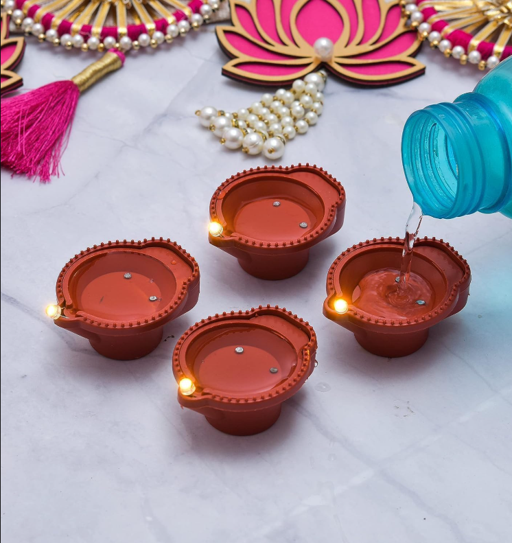Magic Water Sensor LED Diya for Home Decor (Pack of 12)