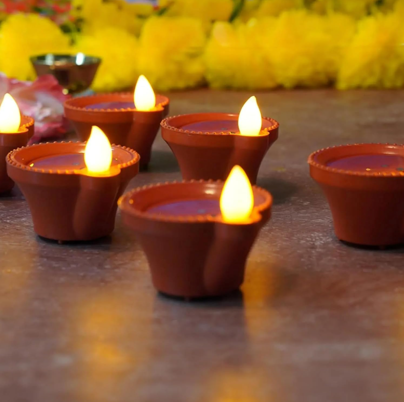 Magic Water Sensor LED Diya for Home Decor (Pack of 12)