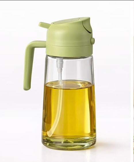 Premium 2-in-1 Glass Oil Sprayer & Dispenser Bottle