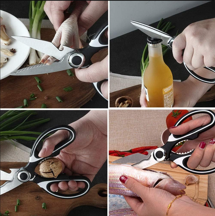 Multipurpose Stainless Steel Kitchen Scissors with Cover