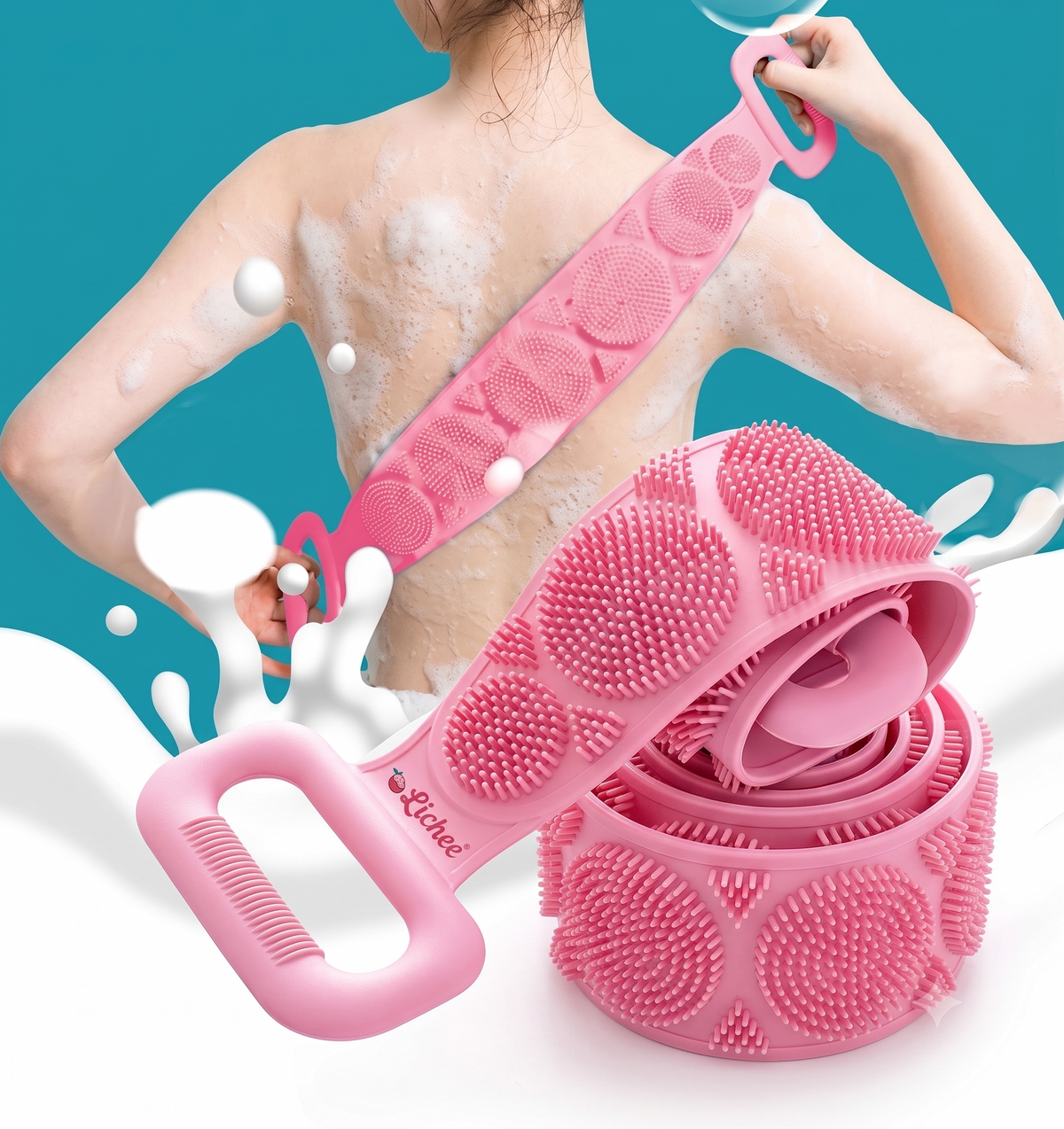 Exfoliating Silicone Back Scrubber | Deep Cleanse Bath Belt