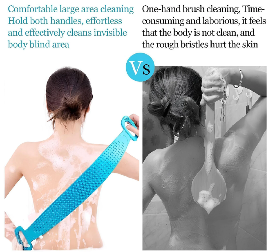 Exfoliating Silicone Back Scrubber | Deep Cleanse Bath Belt